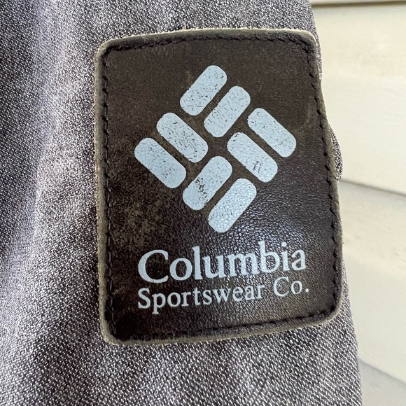 Columbia Men's Puffer Jacket Two Tone Gray Sz Large Full Zip Snap Front Pockets - Picture 15 of 16